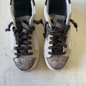 P448 White and Black Athletic Shoes